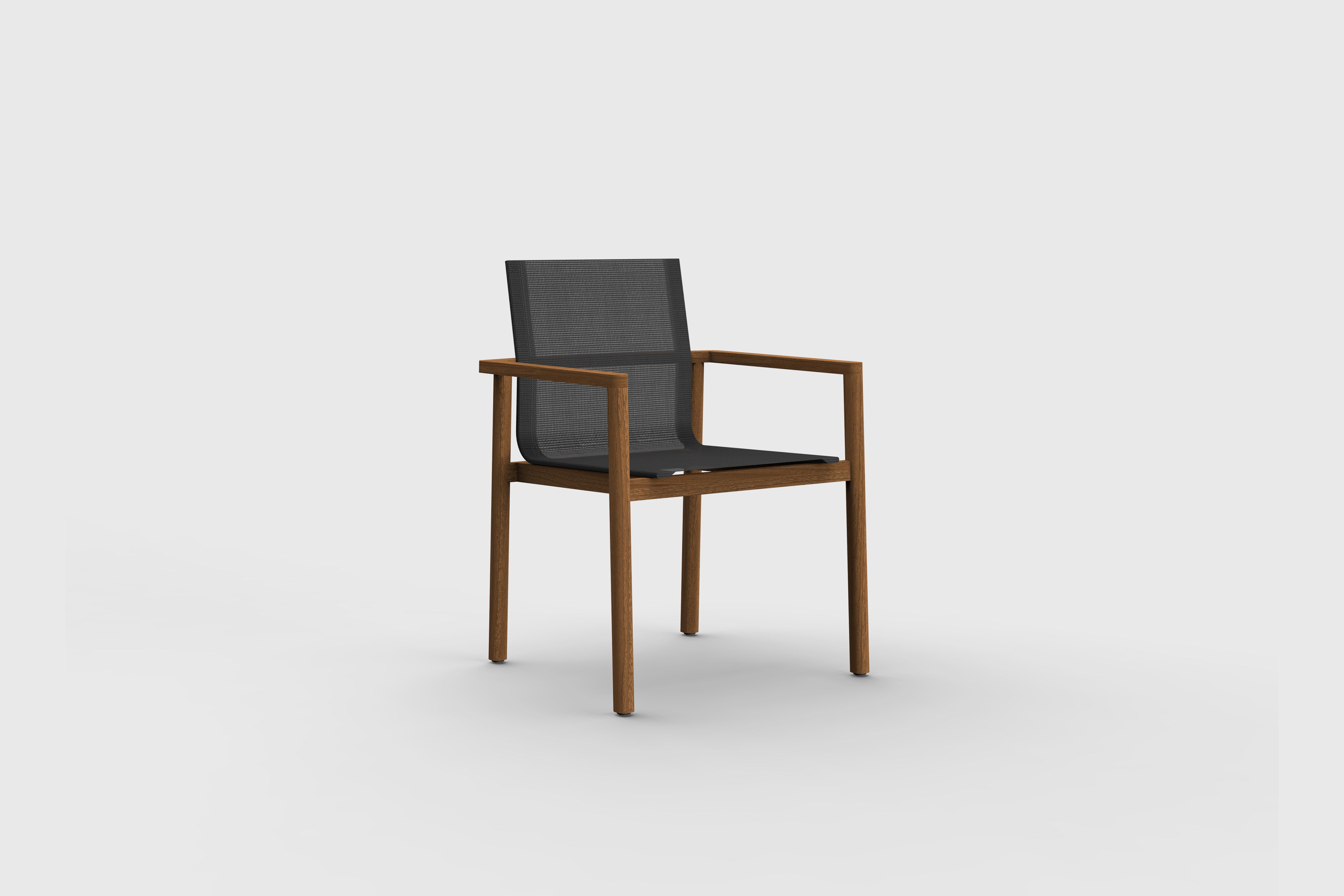 Greenwich Batyline Dining Armchair Stackable Teak