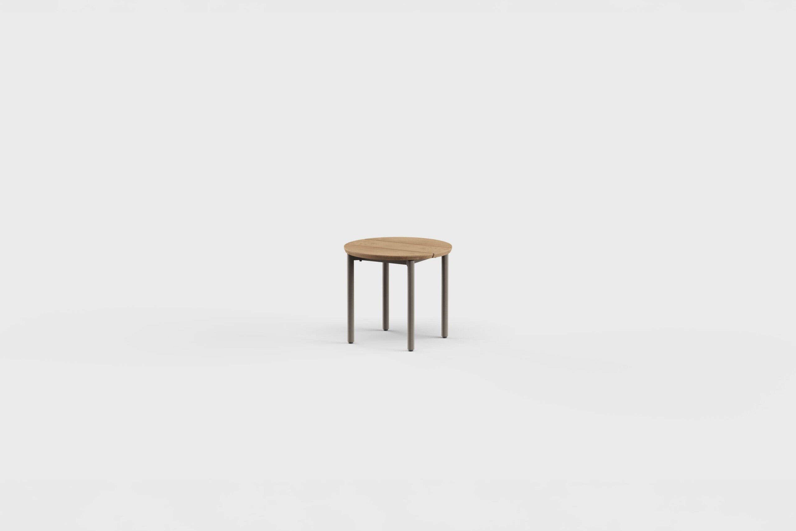 Taos Side Table RD Teak 18″