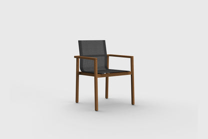 Greenwich Batyline Dining Armchair Stackable Teak